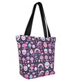 thumbnail image 2 of KLL Tote Bag for Women cute Skull rainbow mushroom Print Shopping Grocery Reusable Bags for Office School Shopping Travel, 2 of 6