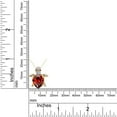 thumbnail image 5 of AFFY Pear Shape Simulated Garnet & White Cubic Zirconia Turtle Pendant in 14k Yellow Gold Over Sterling Silver, 5 of 7