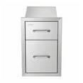 thumbnail image 7 of Outdoor Kitchen Drawers 13"W x 20.5"H x 21"D, Double BBQ Access Drawers, Stainless Steel Handle, BBQ Island, Patio Grill Station, 7 of 7