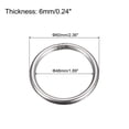 thumbnail image 2 of Stainless Steel O Rings, 3 Pack 60mm Outer Dia. 6mm Thick Welded O-rings, 2 of 5