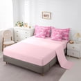 thumbnail image 5 of Manfei Girls Personalized Gifts 7 Pieces Bedding Comforter Set,Pink Letter C Full Bedding Set,Chic Bow Knot Ribbon Fitted Sheet Flat Sheet For Princess,Lightweight Room Decoration Reversible, 5 of 8