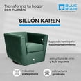 thumbnail image 3 of Sillón Individual Giratorio Blue Room Terciopelo Verde, 3 of 7