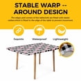 thumbnail image 4 of Valentine's Day Table Cloths for 4 Foot Rectangle Tables, Pink Bows Shining Stars Farmhouse Plaid Patio Waterproof Elastic Fitted Tablecloths, Washable Rectangular Table Cover for Camping, 4 of 8
