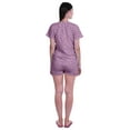 thumbnail image 4 of Moomaya Womens Printed Tee and Shorts Pajama Set PJs,Short Sleeve Sleepwear Nightwear S-XXL, 4 of 7