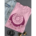 thumbnail image 3 of Floral Moon And The Sun T-Shirt Women -Smartprints Designs, Female 3X-Large, 3 of 4