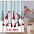 thumbnail image 2 of Three Christmas Dwarf Elves in Snow Shower Curtain, Waterproof Fabric Bathroom Shower Curtain Set with 12 Hooks 72"X72", 2 of 6