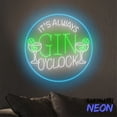 thumbnail image 5 of Handmadetneonsign It’s Always Gin O’clock Neon Sign, Cocktail Led Sign, Bar Wall Decor, Pub Wall Art 92563, 5 of 5