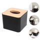 thumbnail image 5 of Caja de pañuelos para sala de estar, servilletero, estuche para guardar servilletas con tapa de madera, 5 of 5
