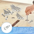 thumbnail image 3 of Uxcell 30Pcs M4.2x45mm White Thick Pan Head Self Tapping Screws for Metal, Silver, 3 of 6