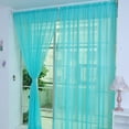 thumbnail image 1 of Aosijia Tulle Curtain Wedding Glass Screen Transparent Window Screen Curtain Solid Color for Kitchen Living Room 39.37 x 78.74 Inch 1 Piece Blue, 1 of 3