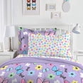 thumbnail image 3 of Dream Factory Sweet Butterfly Ultra Soft Microfiber Girls Comforter Set, Purple, Twin, 3 of 5