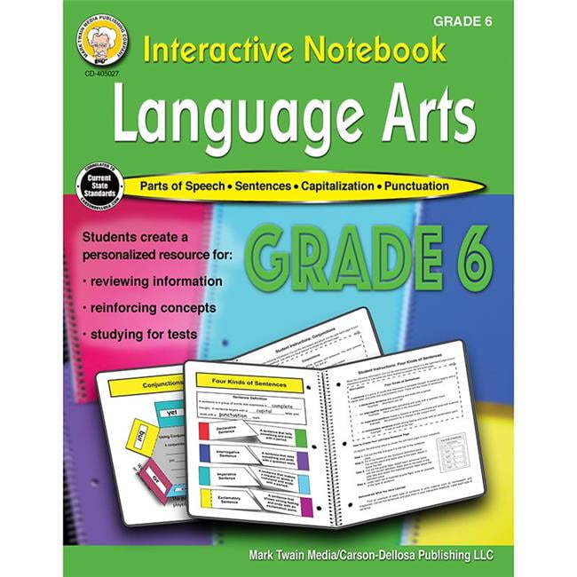 Carson Dellosa CD 405027BN Interactive Notebook Language Arts Resource 