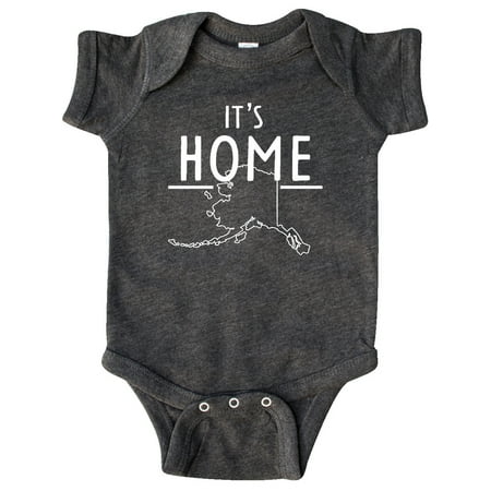 

Inktastic It s Home- Alaska State Outline Gift Baby Boy or Baby Girl Bodysuit
