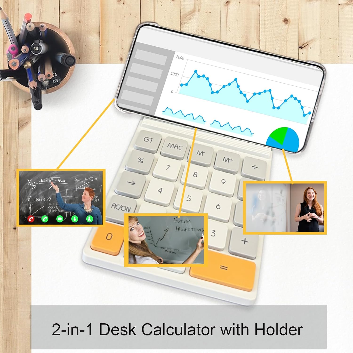 Desk Calculators, Desktop Calculator, Big Button Calculator with12 Digit Large Display for Office, Home & Business Use
