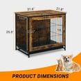 thumbnail image 2 of Ktaxon 2-Door Dog Crate, Wooden Heavy Duty Dog Kennel for Small, Medium, Large Pet, Decorative Pet House Dog Cage Side End Table Indoor, Mesh Door, Rustic Brown, 2 of 8