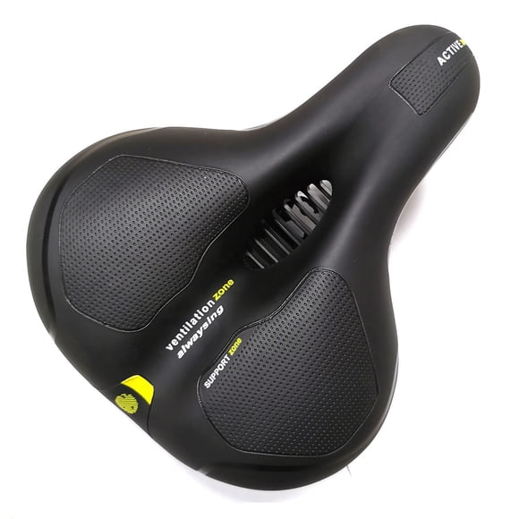High-density Memory Foam Bike Saddle, Waterproof Anti-slip Surface Dual Shock Absorbing for Men Women Ergonomic Design for Universal Bike Compatibility (Best Size)