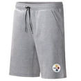 thumbnail image 2 of Men's MSX by Michael Strahan Heather Gray Pittsburgh Steelers Trainer Shorts, 2 of 3