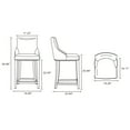 thumbnail image 2 of Manhattan Comfort Shubert Counter Stool with Solid Wood Frame in Light Gray, 2 of 6