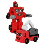 Aozowin Children's Toys New DIY Disassembly and Assembly Deformation Car Man Excavator Truck Manual Screw Assembly Deformation Car,Christmas Gifts for Kids