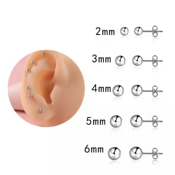 HOOUN 2 Pcs Industrial Scaffold Bar Ear Lip Piercing Barbell Stianless Steel Gift-3 mm