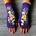 thumbnail image 5 of Women's Gloves Mittens 2023 Handembroidered Gloves Women'S Knitted Gloves Floral Gloves Winter Warm Gloves Hand Woven Fingerless Embroidered Gloves, Women's Accessories Gloves Mittens, 5 of 9