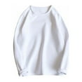thumbnail image 1 of Sonducket Top básico para hombre, ropa interior cálida de manga larga con cuello redondo, Base para clima frío, ropa de Color sólido, Jersey, Camisetas XXL Blanco Tipo 2, 1 of 6