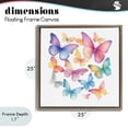 thumbnail image 4 of Stupell Industries Bohemian Rainbow Butterflies Rabble Brown Floating Frame Canvas Art, 25 x 25, by Creative Studio, 4 of 8