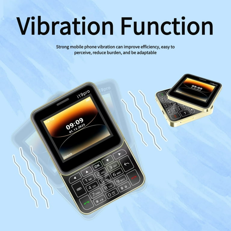 Rotatable Phone i19 Pro Mini Fold Mobile Phone Dual SIM Vibration