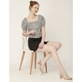 thumbnail image 5 of Moomaya Crop Tops For Women, Square Neck, Short Puff Sleeve, Buttoned Casual Summer Top, 5 of 8