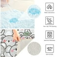 thumbnail image 3 of Dreamtimes Luxury Bathroom Rug Set 2 PCS, Watercolor Seamless Koala Soft Absorbent Bath Rug and U-Shaped Contour Toilet Rug, Non-Slip Bath Carpet Bath Mats for Bathroom, 24"x16"+24"x20", 3 of 4
