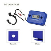 Runleader Digital Tachometer HM012 Motorcycle Engine Hour Meter TOT Accumulate Lawn Mower Blue