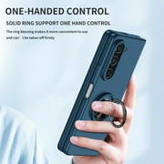 for Samsung Galaxy Z Fold 5 Case, Phone Case Samsung Z Fold 5 5G, Slim Kickstand with 360 Rotating Ring Holder Shockproof Protetive Girls Women PC Cover for Galaxy Z Fold 5 2023, Darkblue