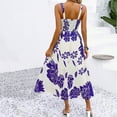 thumbnail image 7 of Women's Floral Ruched Mesh Bodycon Maxi Dress Cowl Neck Long Cami Dress, 7 of 7