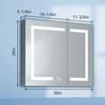 Lighted Bathroom Medicie Cabiet with Mirror, 30 x 26 Ich, Recessed or