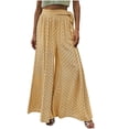 thumbnail image 2 of SELONE Wide Leg Pants for Women Dressy High Waist Fashion Clothes Ankle Length Baggy Casual Pants Yellow M, 2 of 8