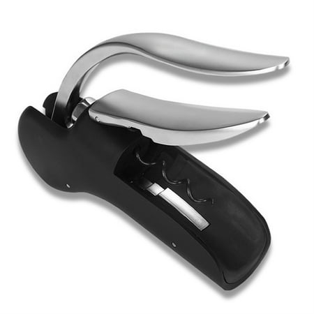 

Zinc Alloy Metal Champagne Wine Bottle Opener Bar Corkscrew Portable Pro Drinks Kitchen Kitchenware Party Supplies Gift Black 1Pc