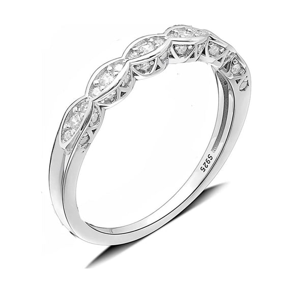 Nickie Anniversary Ring Wedding Band Sterling Silver Women Ginger Lyne Collection
