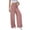 1Pack:Pink, variant on TANBOM Women's Wide Leg High Waist Drawstring Elastic Casual Pants Black XXL