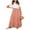 Orange, variant on ZAXARRA Women Summer Bohemian Skirt Ruffled Hem Geometric Print Elastic High Waist A-Line Skirt for Beaches Club Streetwear