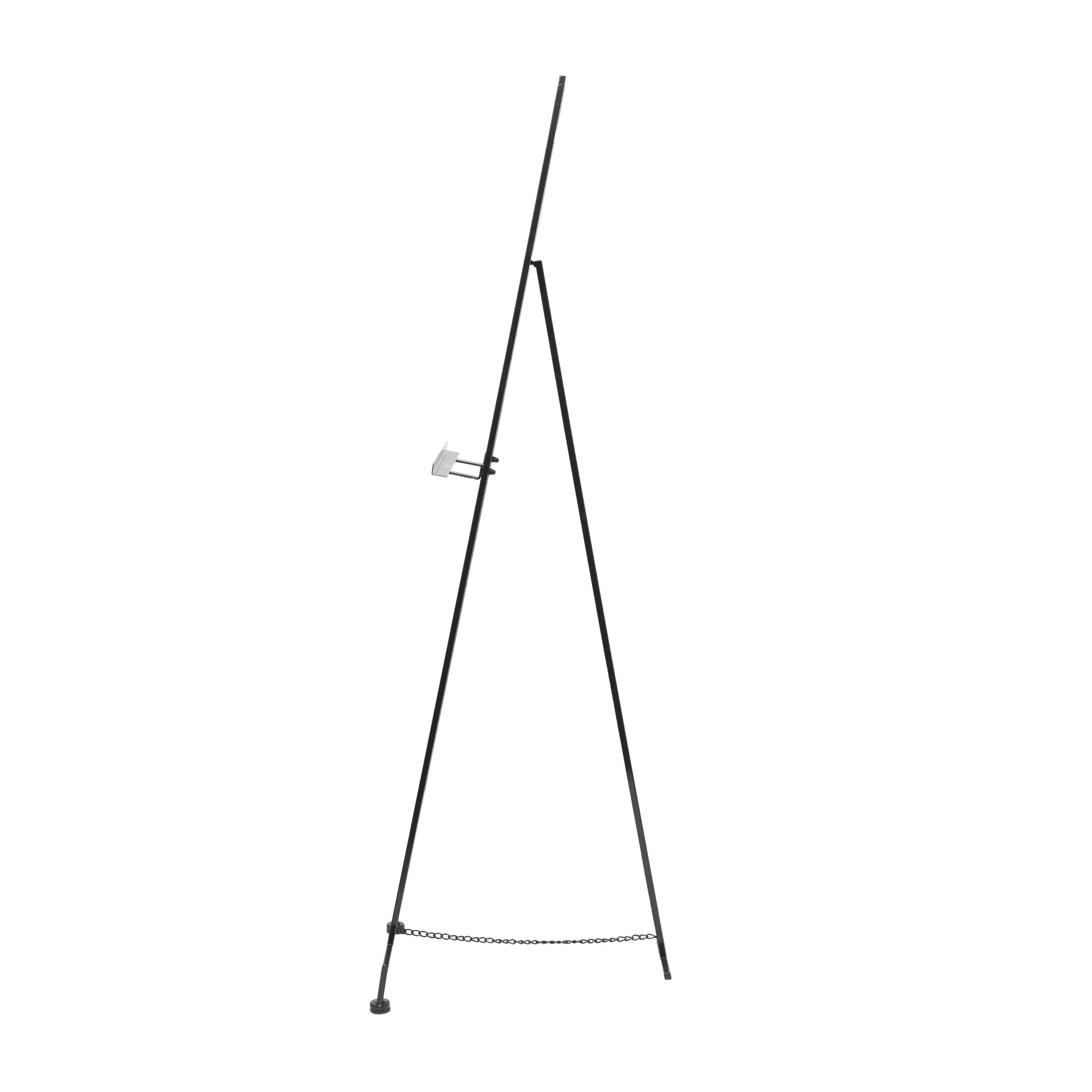 DecMode 16" x 57" Black Metal Tall Adjustable Floor 3 Tier Easel, 1-Piece