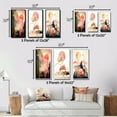 thumbnail image 4 of Designart "Pastel and Gold Boho Chic Serenity II" Modern Geometric Framed Wall Art Set Of 3 - Pink Abstract Frame Gallery Wall Set For Home Decor, 4 of 7