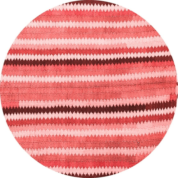 Ahgly Company Indoor Round Southwestern Red Country Area Rugs, 3' Round