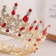 thumbnail image 4 of Nvzi Tiara de boda para novia, diadema de princesa, corona nupcial, joyería para el cabello con diamantes de imitación de cristal,graduación, boda, fiesta de disfraces (rojo), 4 of 5