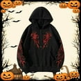 thumbnail image 2 of Mens Hoodies Sweatshirt Pullover Spring Printed Zipper Hooded Long Sleeved Style Mens Autumn And Winter Clothes,Black4,L, 2 of 4