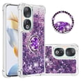 thumbnail image 1 of Funda para Honor 90 5G con Brillo Líquido Flotante, Purpurina, Parachoques y Anillo Giratorio Soporte, 1 of 5