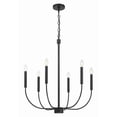 thumbnail image 4 of Craftmade - Traci 6 Light 31.25 in. Flat Black Finish Chandelier, 4 of 6
