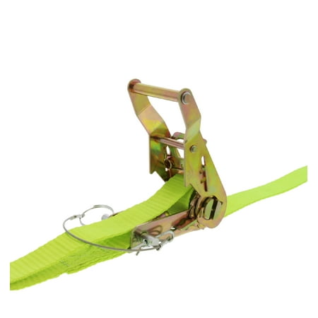 

StrapSafe Ratchet Strap for Cargo Tie-Down - 1 Inch Width 12 Foot Length - With Quick Release Safety Pin and Dual Handle Carry System - Heavy Duty to Secure and Carry Cargo
