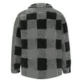 thumbnail image 5 of ibuvkizy Jackets for Men,Winter Coats for Men's Casual Personality Warm Checkered Pocket Button Lapel Fashion Long Sleeve Shirt Gray,XXL, 5 of 5