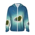 thumbnail image 2 of Lsque Paradise Island UPF 50+ Lightweight Sun Protection Men's Women's Long Sleeve Shirt, Hoodie Performance -X-Large, 2 of 9