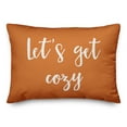 thumbnail image 2 of Creative Products Let's Get Cozy in Orange 14 x 20 Spun Poly Pillow, 2 of 3
